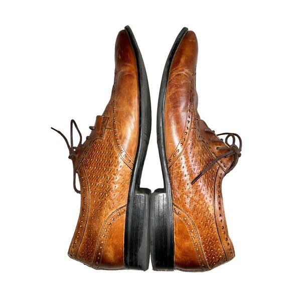 Stacy Adams Brown Leather Wingtip Lace Up Mens Dress Shoes Size US 13M - Picture 10 of 14